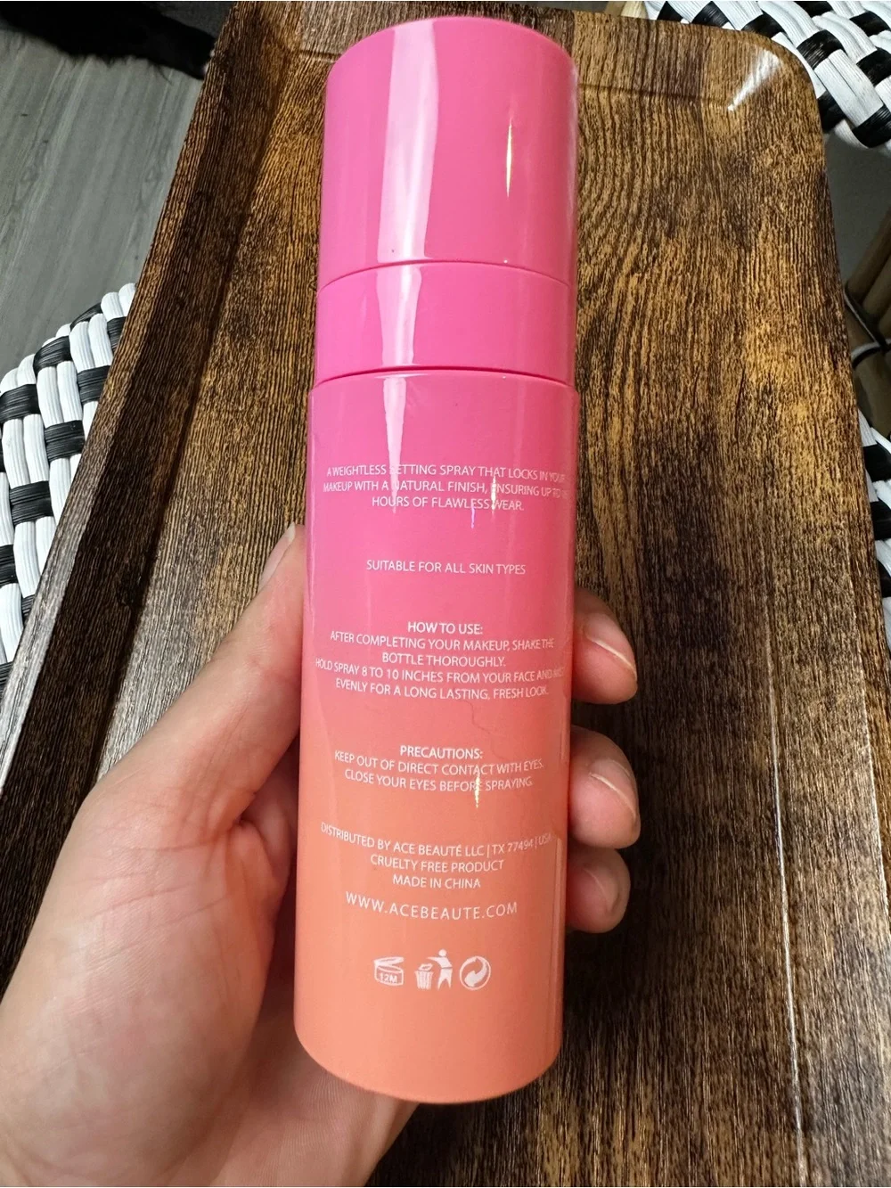 Ace Beauté Set Lock Setting Spray - Pink Gradient